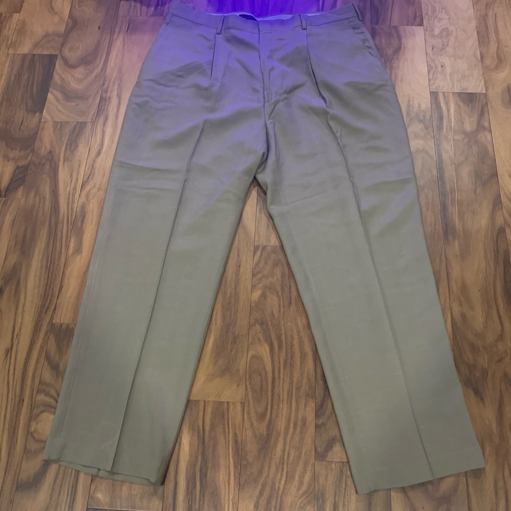 Metropolitan by Lord & Taylor Olive Brown Pants